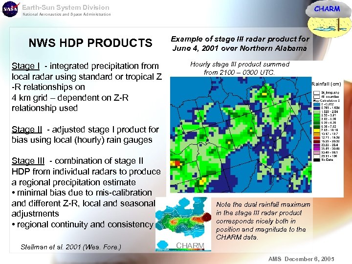 Earth-Sun System Division National Aeronautics and Space Administration NWS HDP PRODUCTS Stage I -