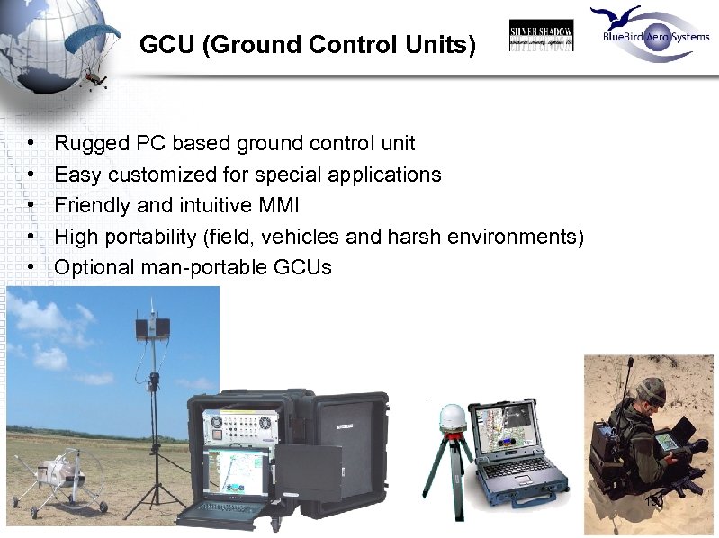 GCU (Ground Control Units) • • • Rugged PC based ground control unit Easy