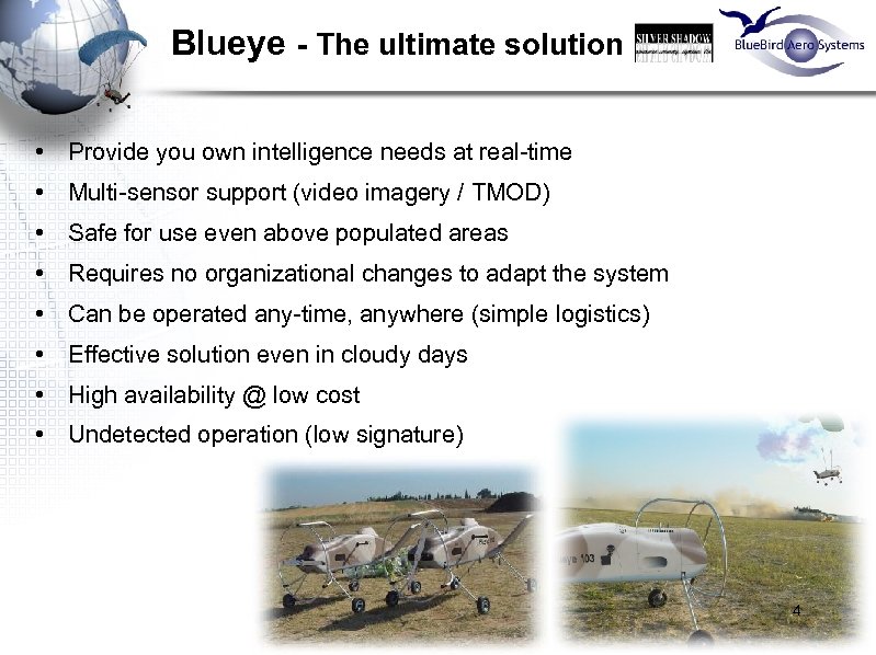 Blueye - The ultimate solution • Provide you own intelligence needs at real-time •