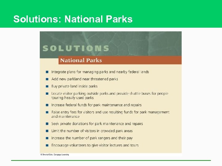 Solutions: National Parks 