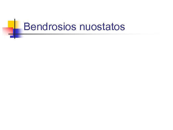 Bendrosios nuostatos 