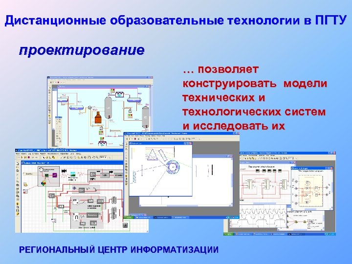 Дистанционные образовательные технологии в ПГТУ проектирование … позволяет конструировать модели технических и технологических систем