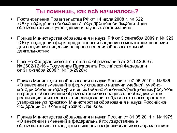 Ты помнишь, как всё начиналось? • Постановление Правительства РФ от 14 июля 2008 г.