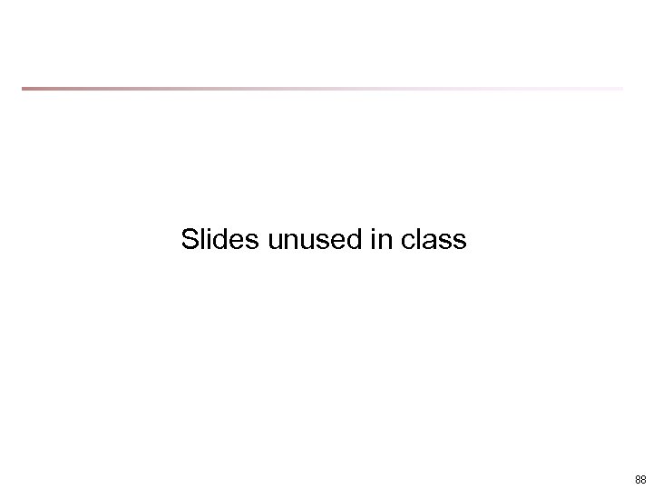 Slides unused in class 88 