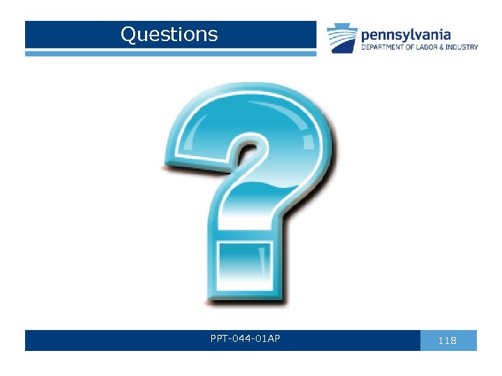 Questions PPT-044 -01 AP 118 