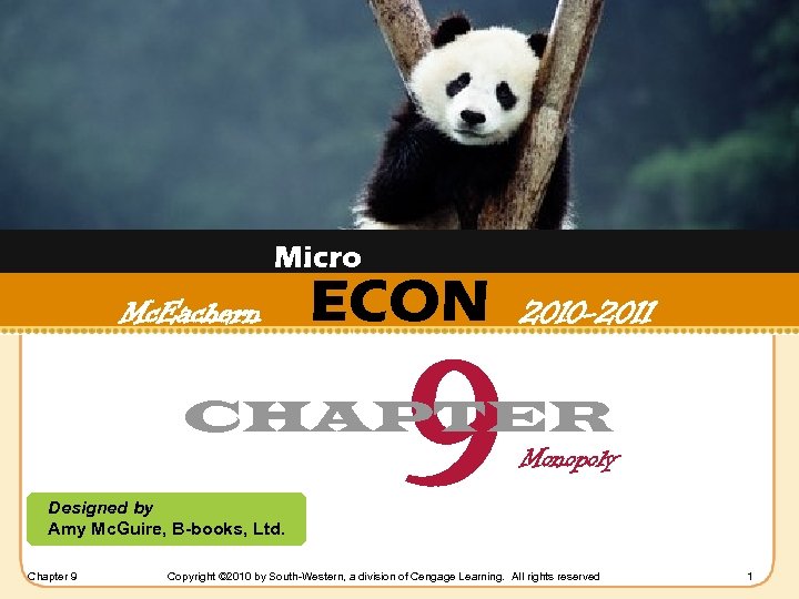Micro Mc. Eachern ECON 9 2010 -2011 CHAPTER Designed by Amy Mc. Guire, B-books,