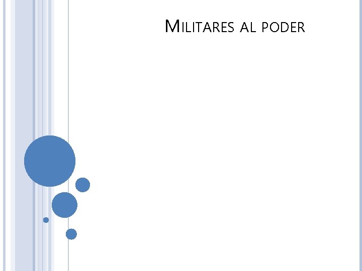 MILITARES AL PODER 