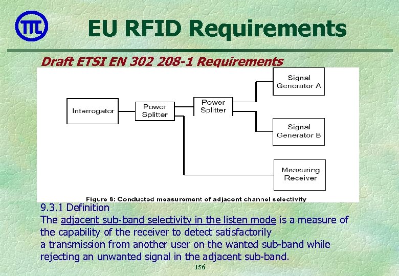 EU RFID Requirements Draft ETSI EN 302 208 -1 Requirements 9. 3. 1 Definition