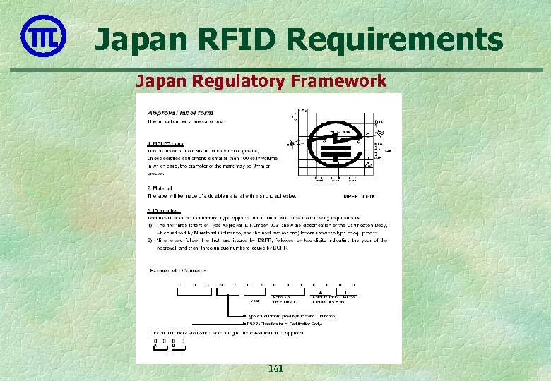 Japan RFID Requirements Japan Regulatory Framework 161 