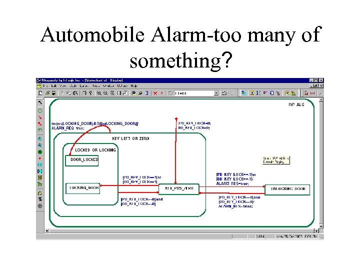 Automobile Alarm-too many of something? 