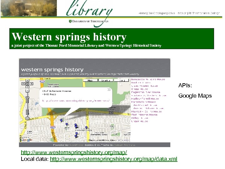 Western springs history a joint project of the Thomas Ford Memorial Library and Western