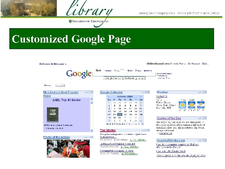 Customized Google Page 