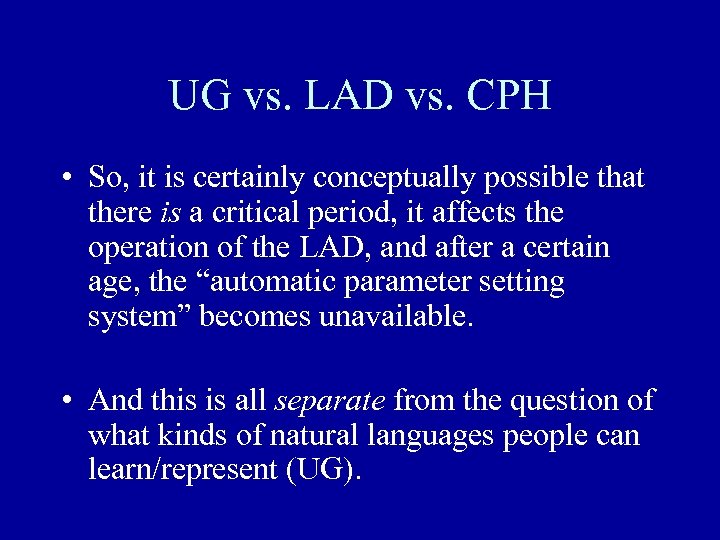 Grs Lx 700 Language Acquisition And Linguistic Theory