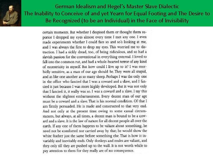 German Idealism and Hegel’s Master Slave Dialectic The Inability to Conceive of and yet