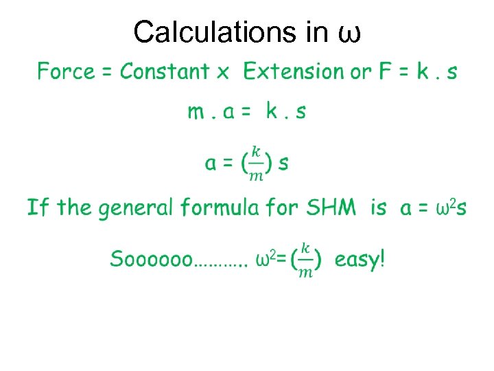 Calculations in ω • 