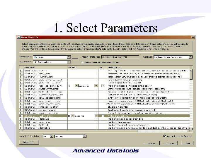 1. Select Parameters 