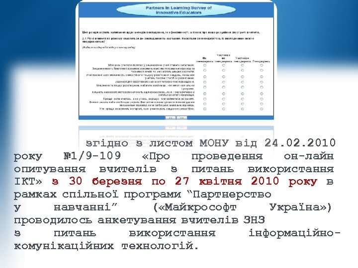 згідно з листом МОНУ від 24. 02. 2010 року № 1/9 -109 «Про проведення