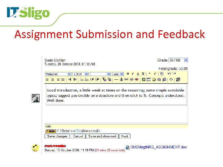 Assignment Submission and Feedback 