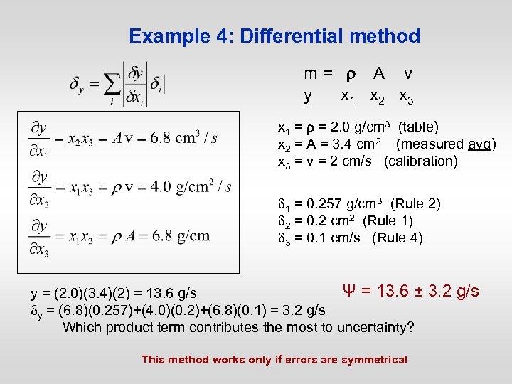 Example 4: Differential method m= r A v y x 1 x 2 x