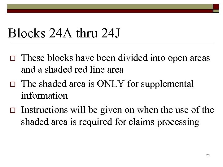 Blocks 24 A thru 24 J o o o These blocks have been divided