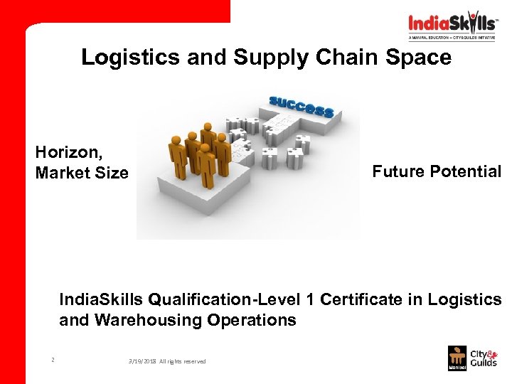 Logistics and Supply Chain Space Horizon, Market Size Future Potential India. Skills Qualification-Level 1