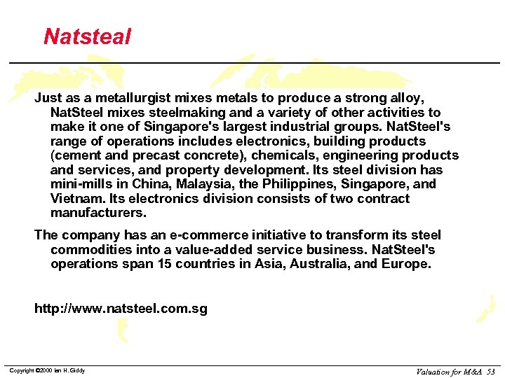 Natsteal Just as a metallurgist mixes metals to produce a strong alloy, Nat. Steel