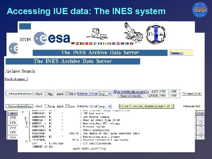Accessing IUE data: The INES system 