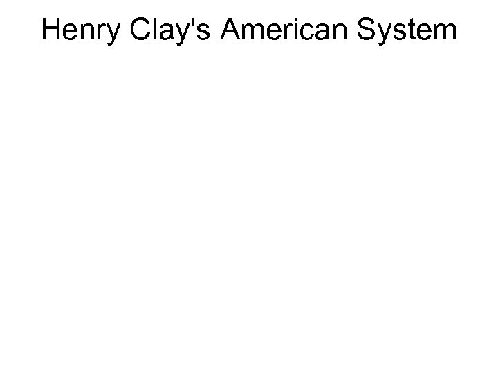 Henry Clay's American System 