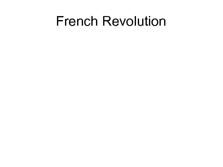 French Revolution 