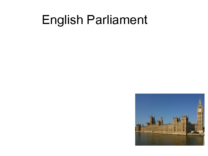 English Parliament 