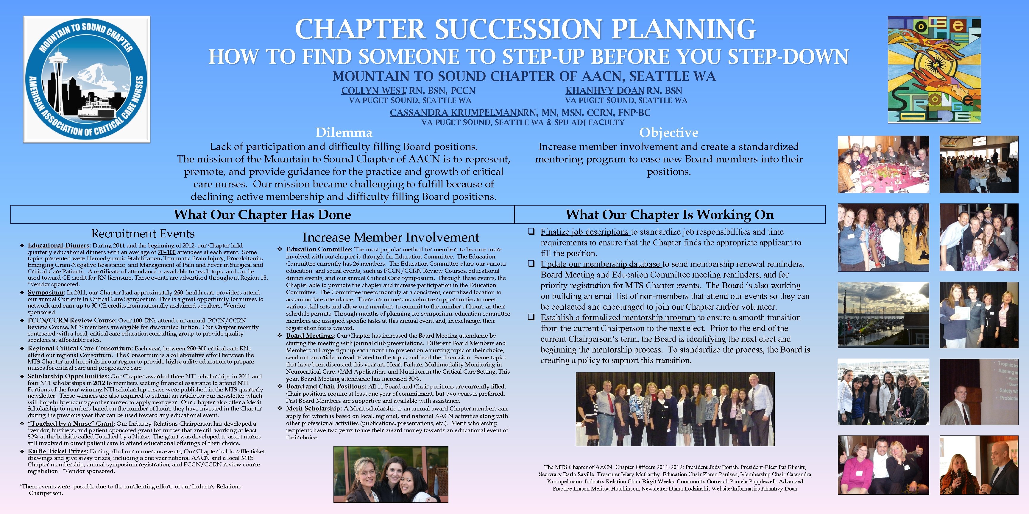 CHAPTER SUCCESSION PLANNING HOW TO FIND SOMEONE TO STEP-UP BEFORE YOU STEP-DOWN MOUNTAIN TO