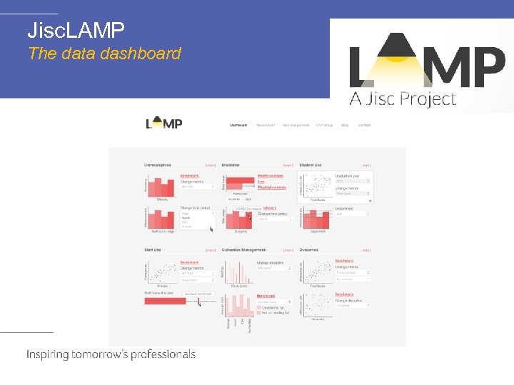 Jisc. LAMP The data dashboard 