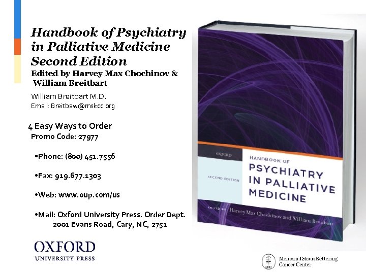 Handbook of Psychiatry in Palliative Medicine Second Edition Edited by Harvey Max Chochinov &