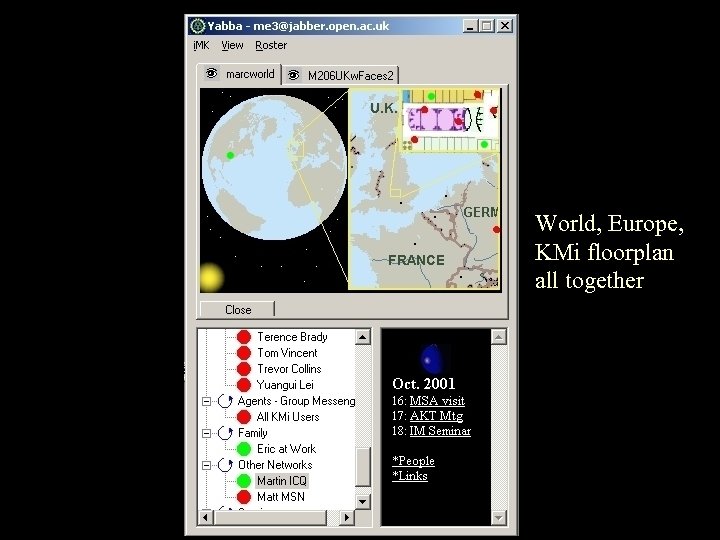 World, Europe, KMi floorplan all together 