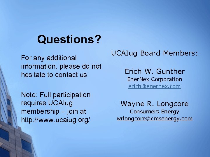 Questions? For any additional information, please do not hesitate to contact us Note: Full