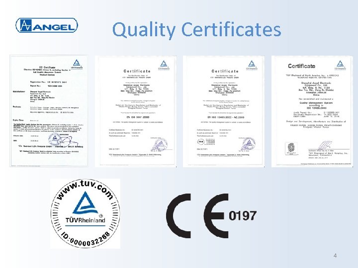 Quality Certificates 4 