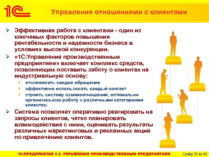 Управление отношениями с клиентами Ø Эффективная работа с клиентами - один из ключевых факторов