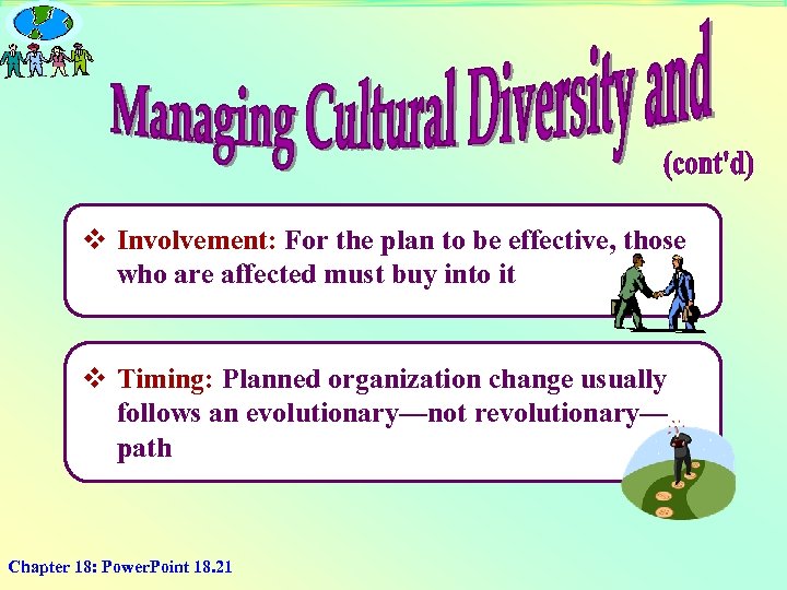 v Involvement: For the plan to be effective, those who are affected must buy