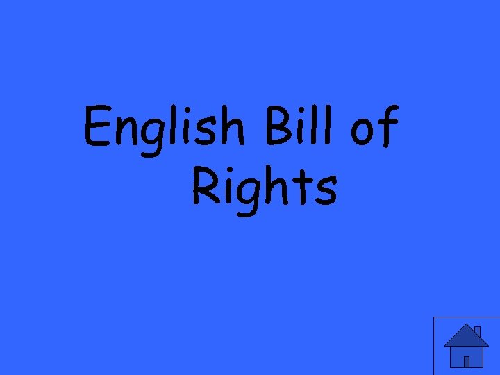 English Bill of Rights 