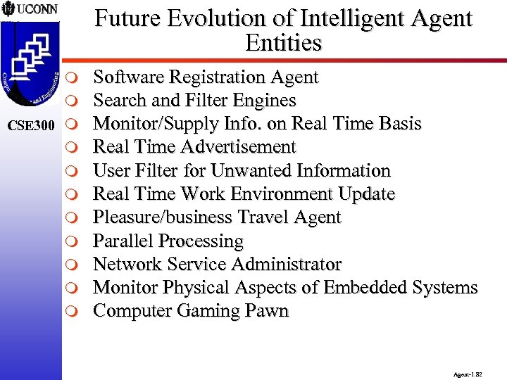 Future Evolution of Intelligent Agent Entities m m CSE 300 m m m m