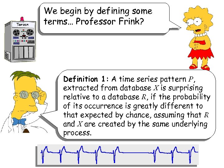 We begin by defining some terms… Professor Frink? Definition 1: A time series pattern