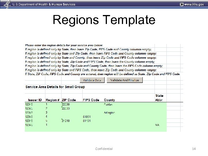 Regions Template Confidential 14 