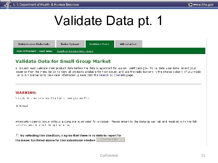 Validate Data pt. 1 Confidential 21 