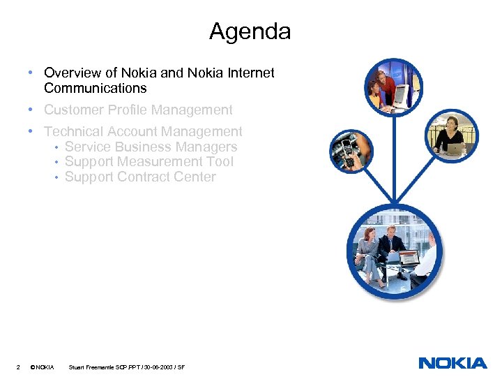 Agenda • Overview of Nokia and Nokia Internet Communications • Customer Profile Management •