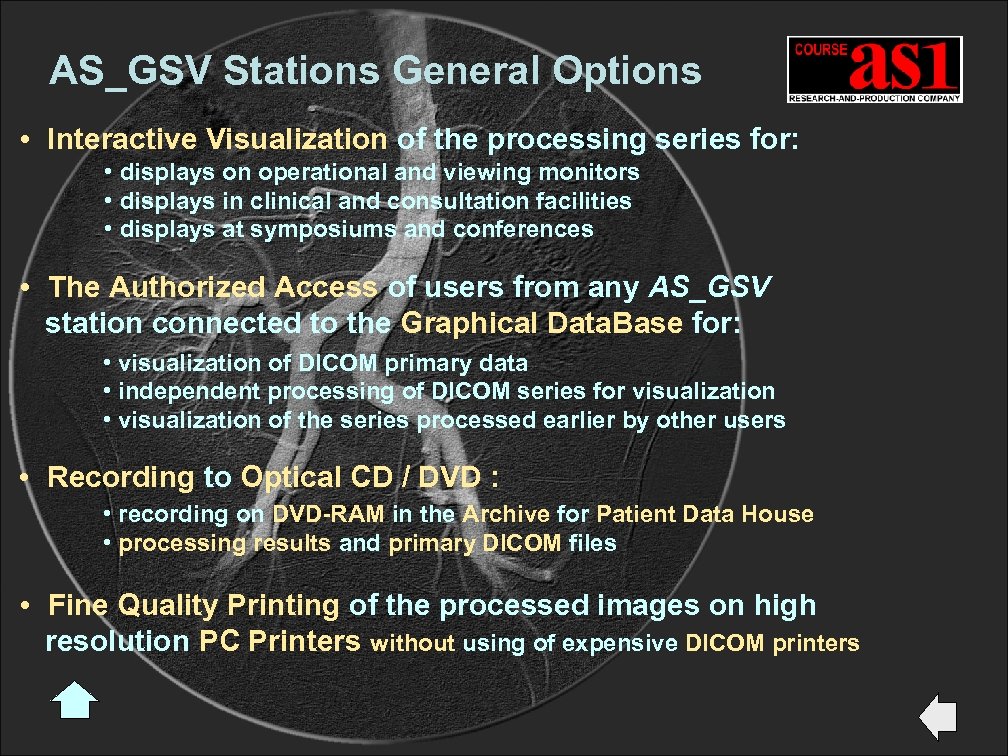 AS_GSV Stations General Options • Interactive Visualization of the processing series for: • displays