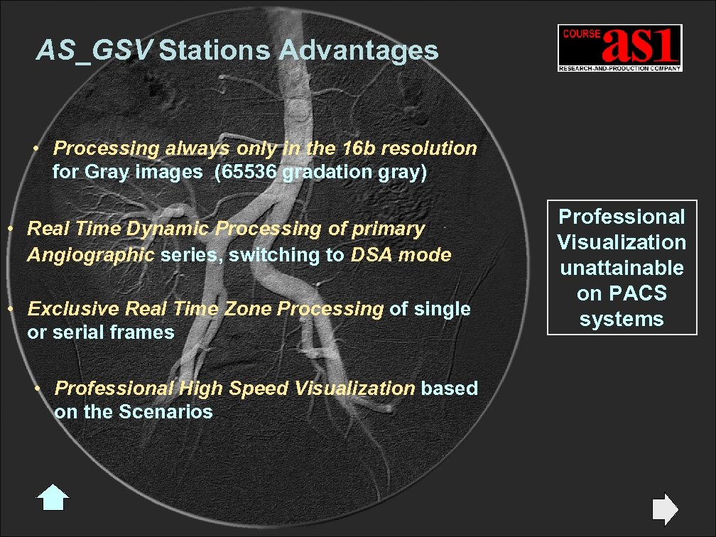 AS_GSV Stations Advantages • Processing always only in the 16 b resolution for Gray