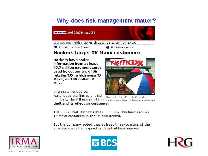 Why does risk management matter? 