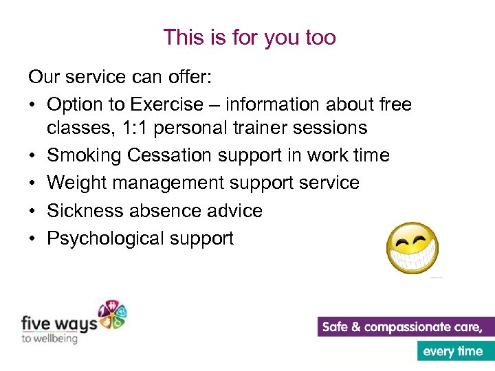This is for you too Our service can offer: • Option to Exercise –