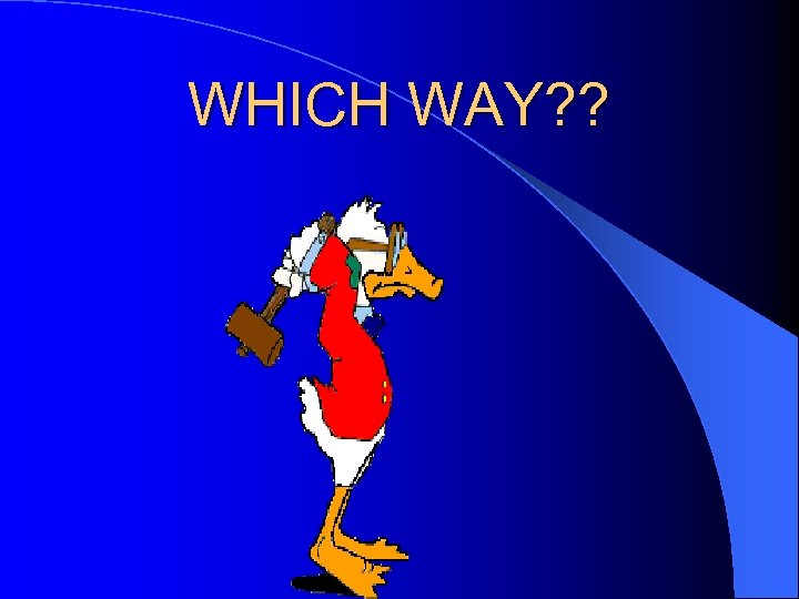 WHICH WAY? ? 