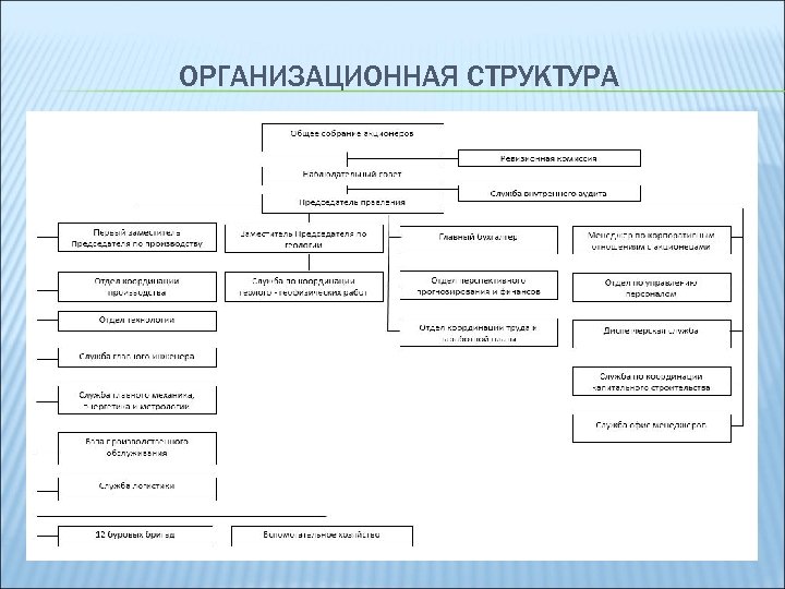 ОРГАНИЗАЦИОННАЯ СТРУКТУРА 